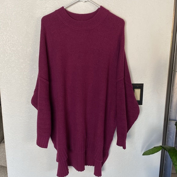 Free People Peached Plum Tunic Sweater - Picture 4 of 7